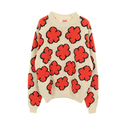 Boke Flower プルオーバー ニット コットン ベージュ オレンジ ケンゾー トップス KENZO