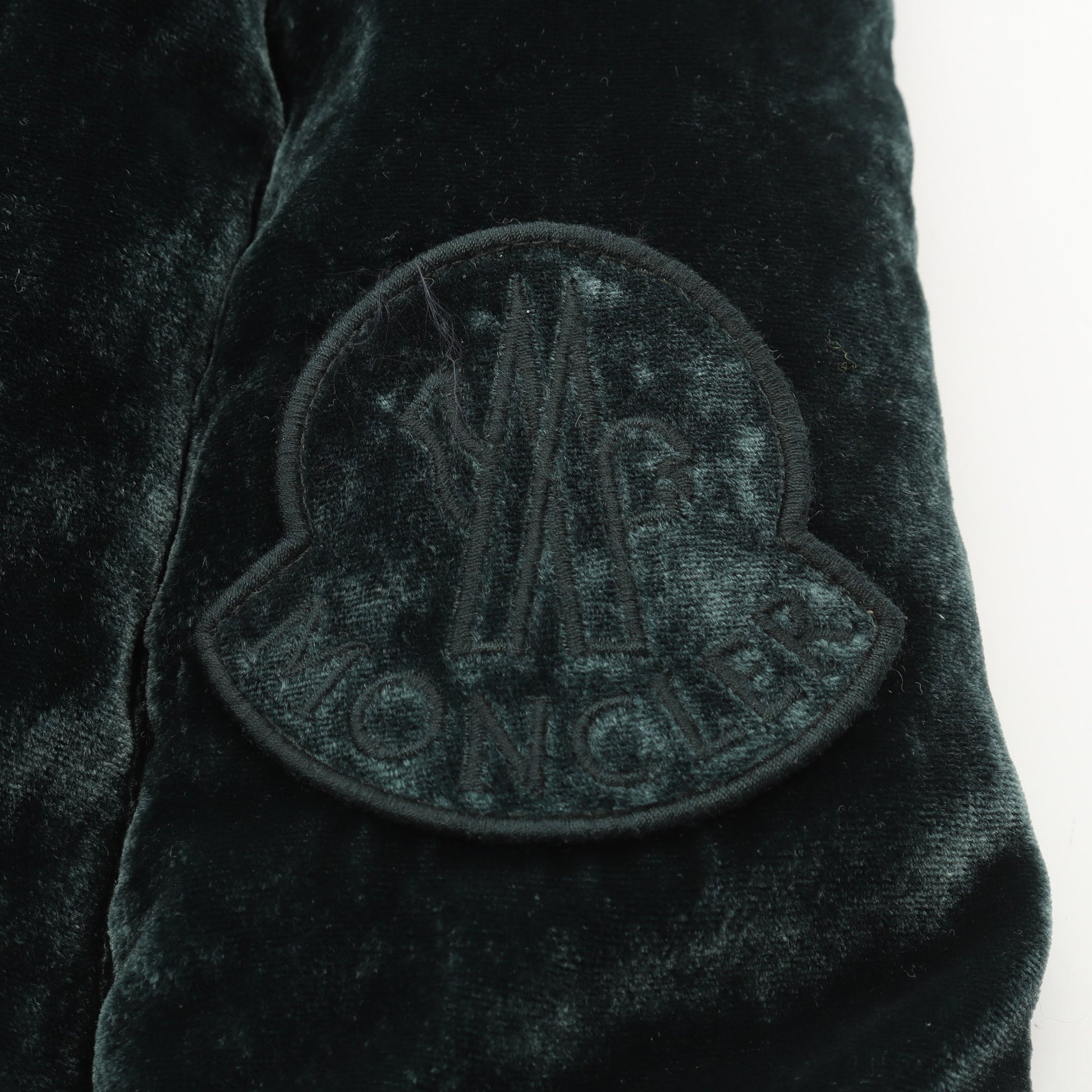 ダウン マフラー ビスコース シルク ダークグリーン ベロア モンクレール 財布・小物 MONCLER