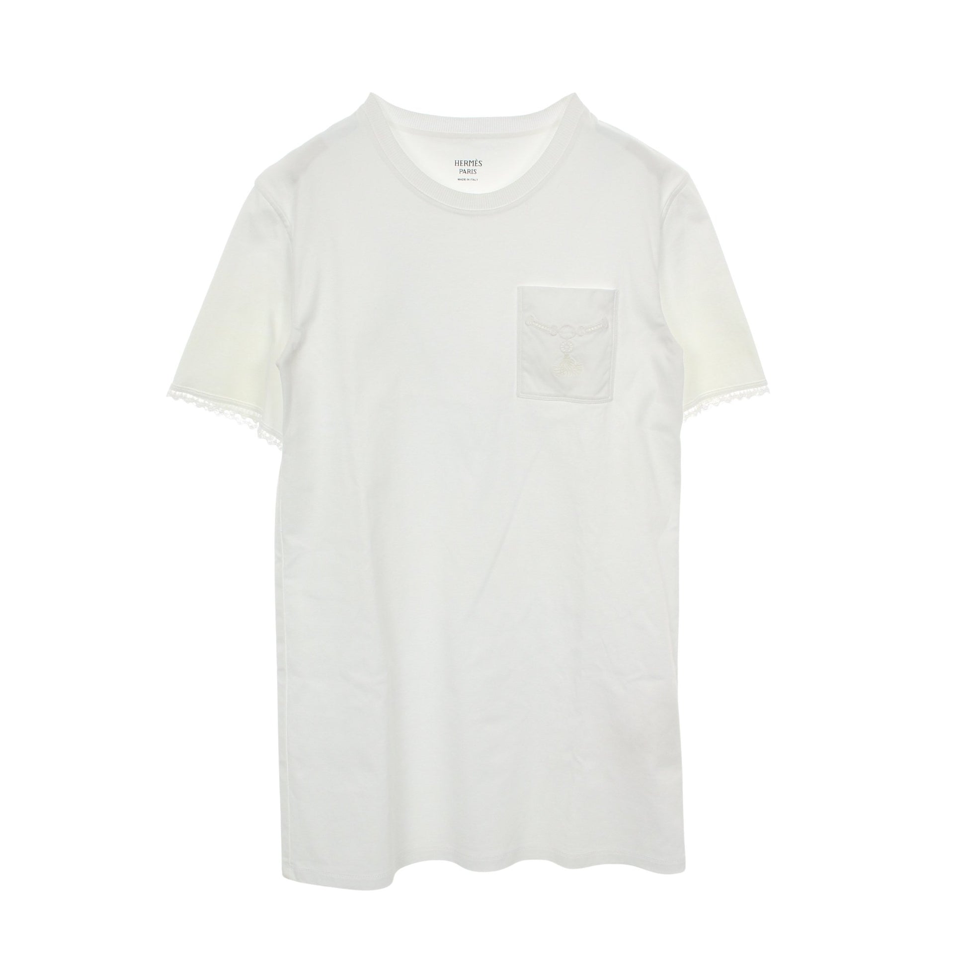 Palefroi シャツワンピース レース コットン ホワイト エルメス ワンピース HERMES
