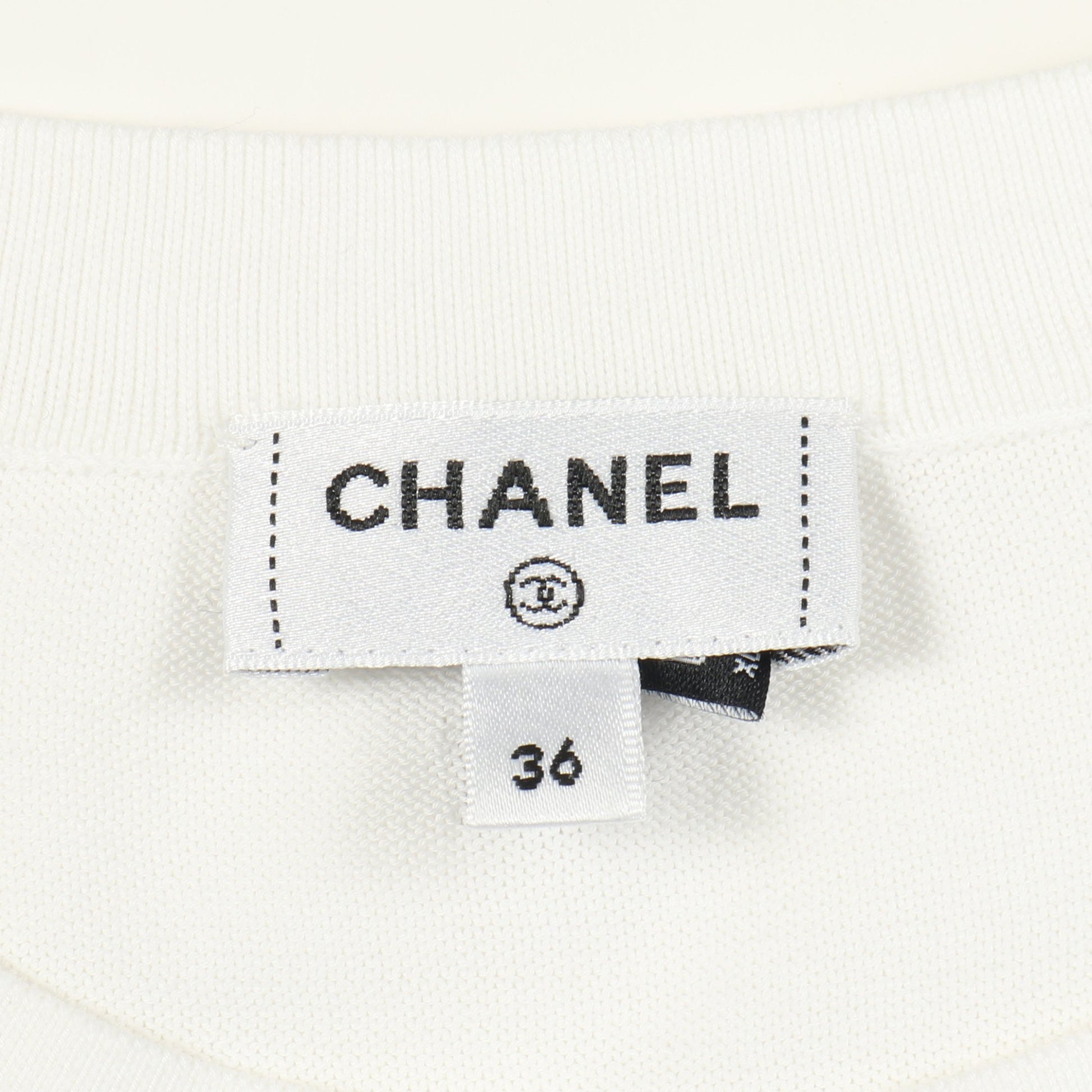スター ココマーク オーバーサイズ 半袖Tシャツ コットン ホワイト シャネル トップス CHANEL