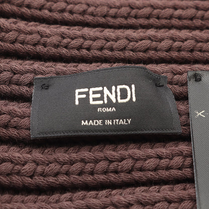 FFロゴ ニット帽 ビーニー コットン ブラウン フェンディ 財布・小物 FENDI