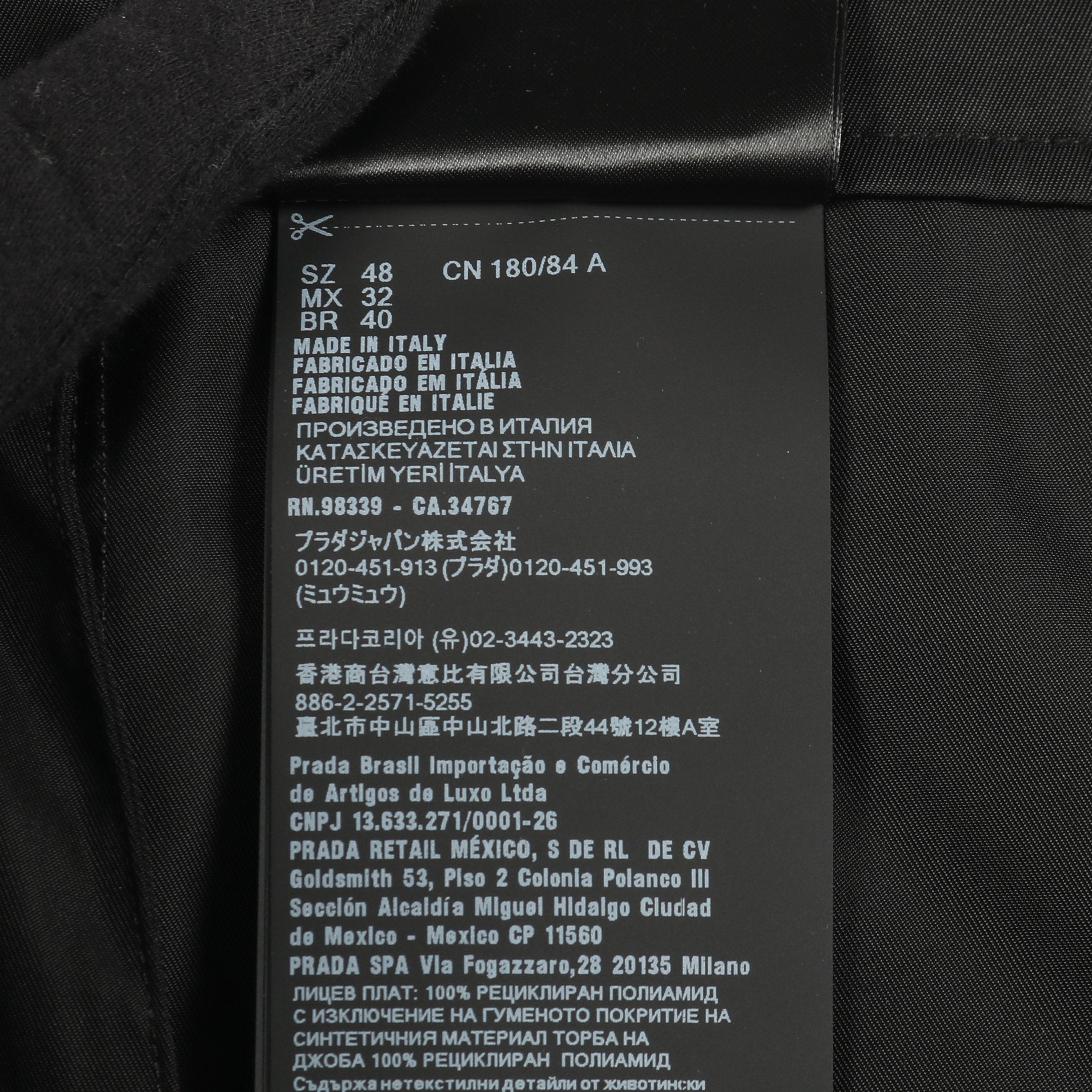 Re-Nylon カーゴパンツ ナイロン ブラック 三角プレート プラダ – RECLO
