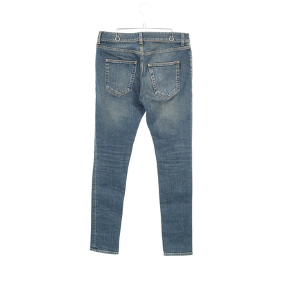 デニムパンツ コットン インディゴブルー ダメージ加工 サンローランパリ ボトムス SAINT LAURENT PARIS