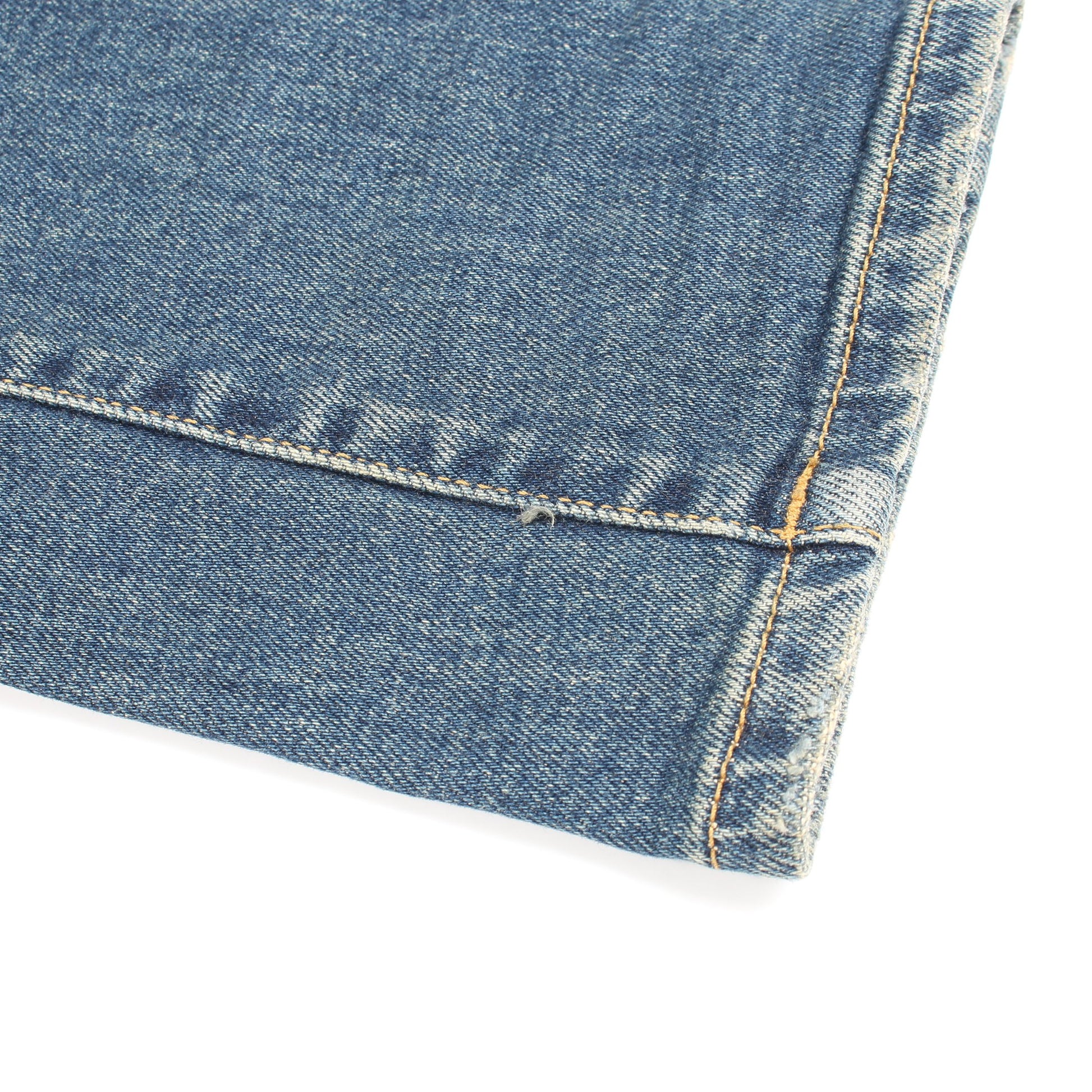 デニムパンツ コットン インディゴブルー ダメージ加工 サンローランパリ ボトムス SAINT LAURENT PARIS