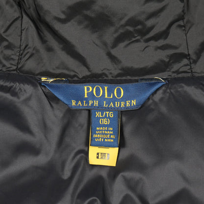 キッズ ダウンコート ナイロン ブラック フード付き ポロラルフローレン アウター Polo Ralph Lauren