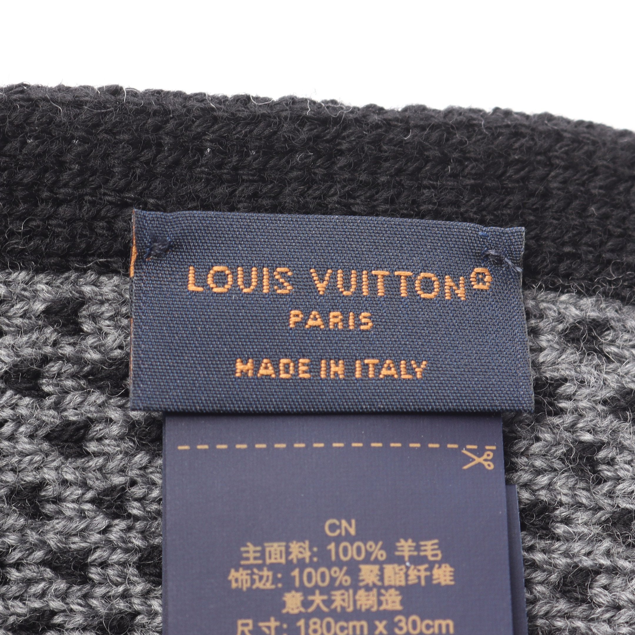 あったか編み込み♪ LOUIS VUITTON ルイヴィトン ダミエ マフラー