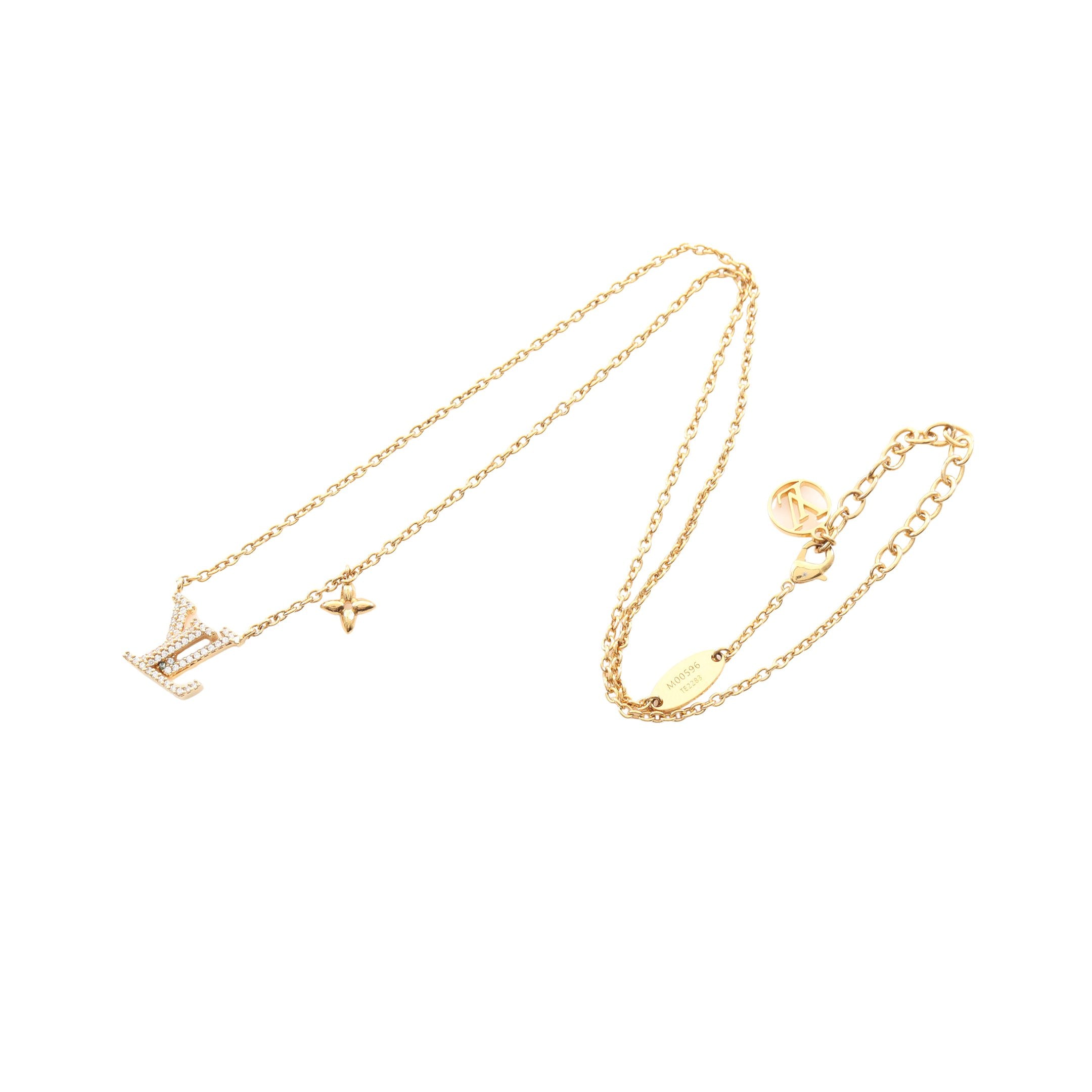 コリエ LV アイコニック ネックレス GP ラインストーン ゴールド