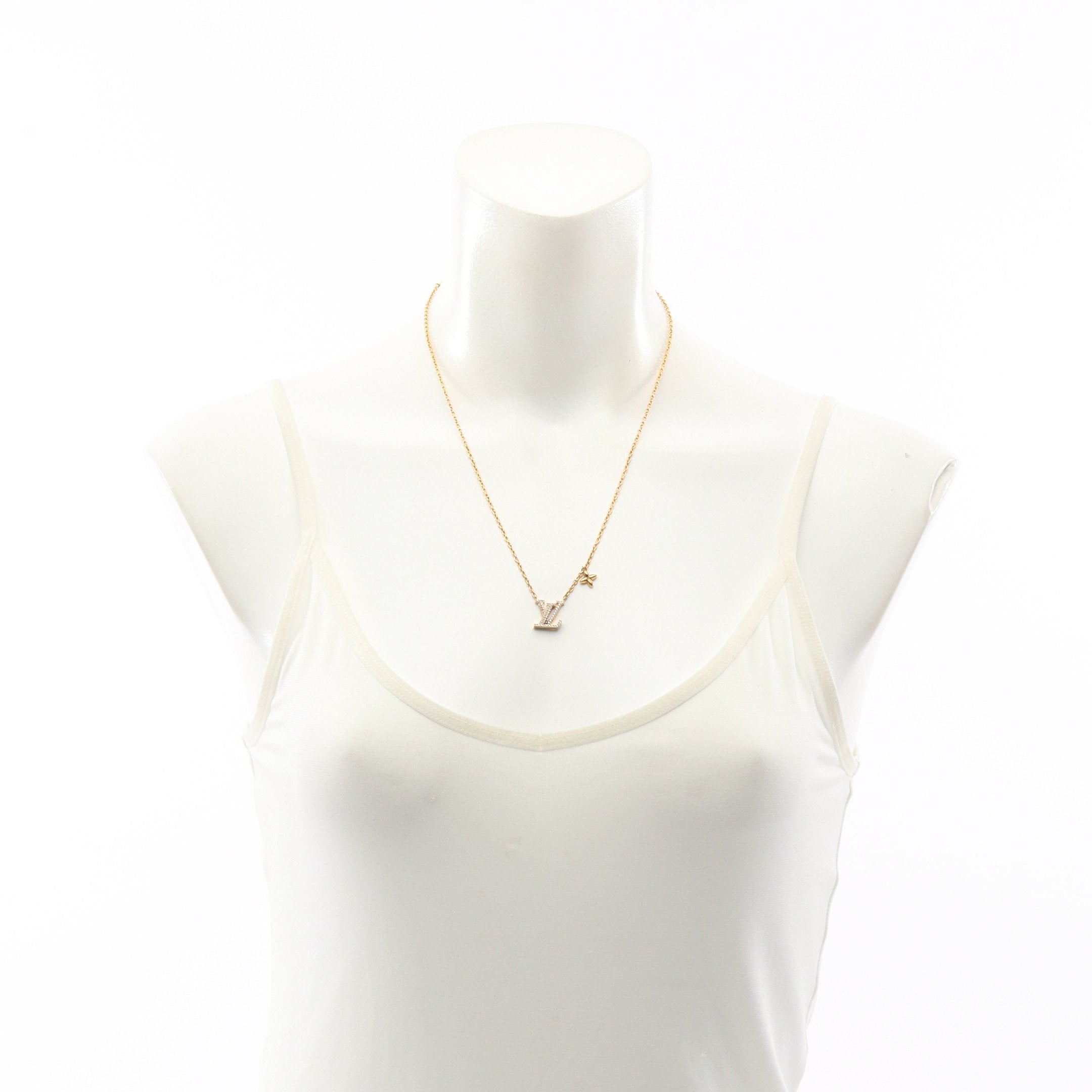 コリエ LV アイコニック ネックレス GP ラインストーン ゴールド