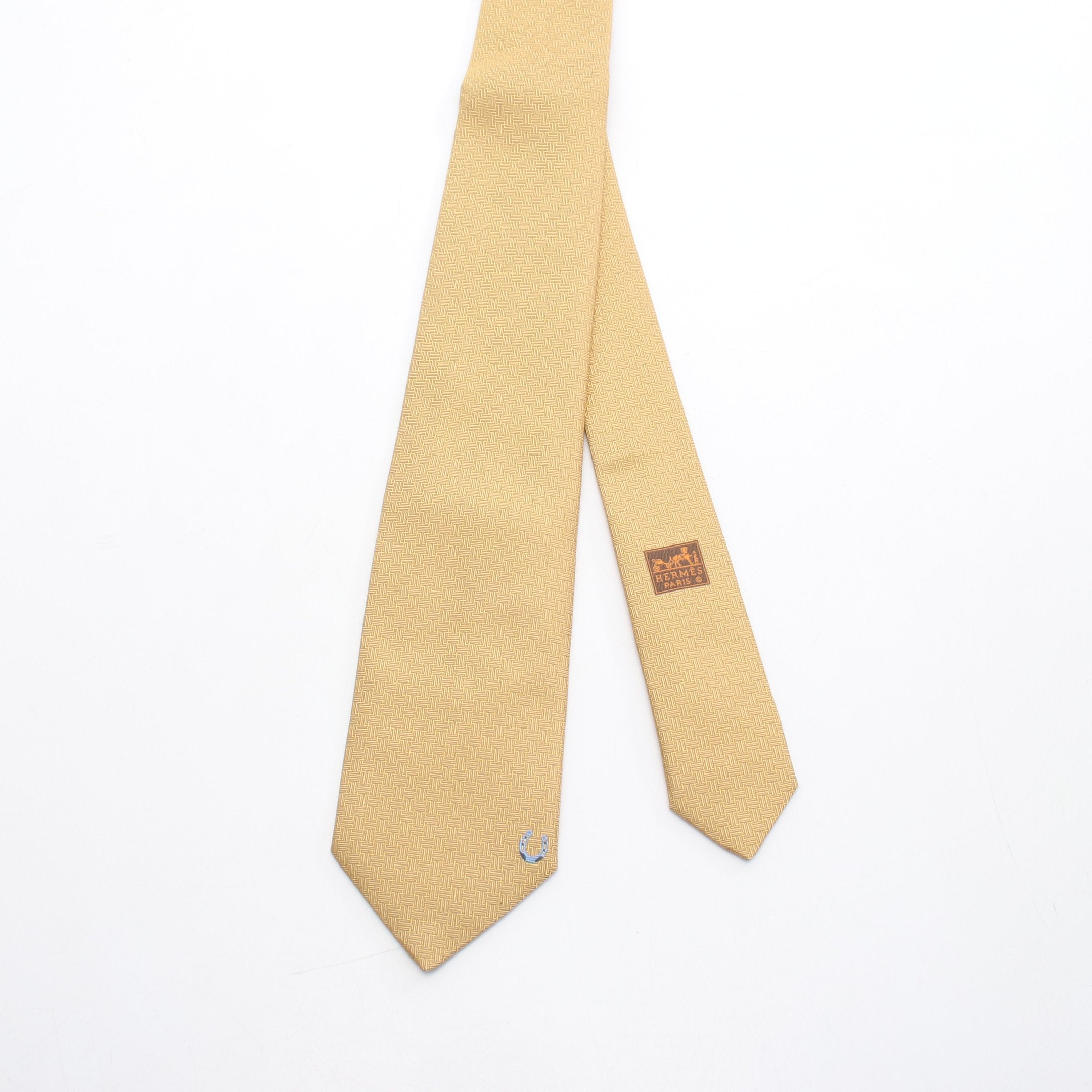 ネクタイ シルク イエローブラウン エルメス – RECLO