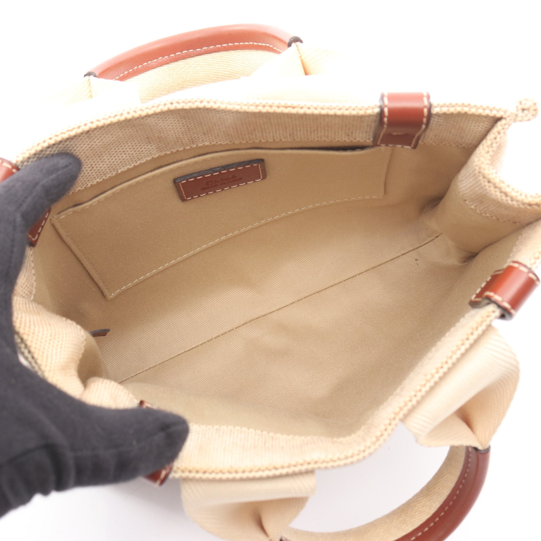 WOODY ウッディ スモール ハンドバッグ トートバッグ キャンバス