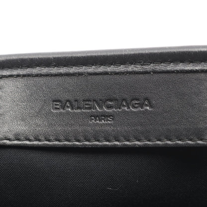 ネイビーカバ XS ハンドバッグ キャンバス レザー ブラック 2WAY バレンシアガ バッグ BALENCIAGA