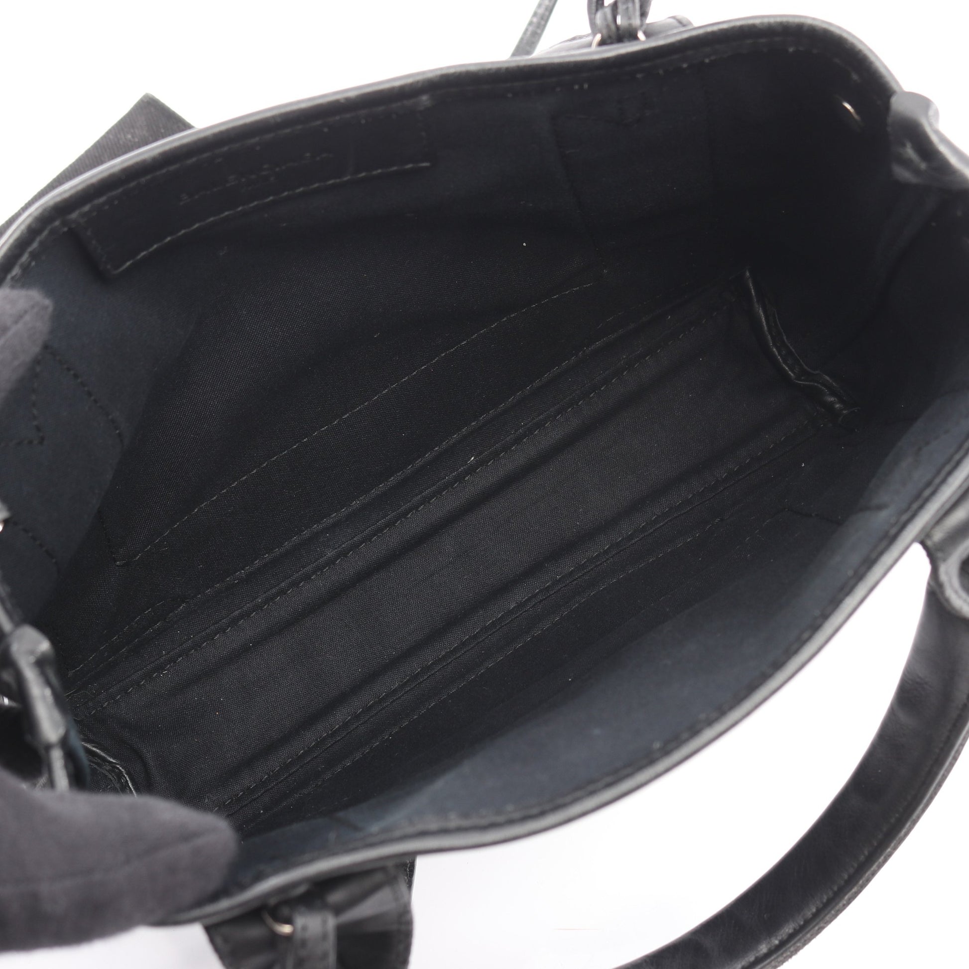 ネイビーカバ XS ハンドバッグ キャンバス レザー ブラック 2WAY バレンシアガ バッグ BALENCIAGA
