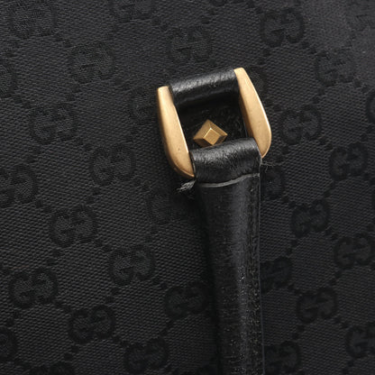 GGキャンバス ハンドバッグ キャンバス レザー ブラック グッチ バッグ GUCCI