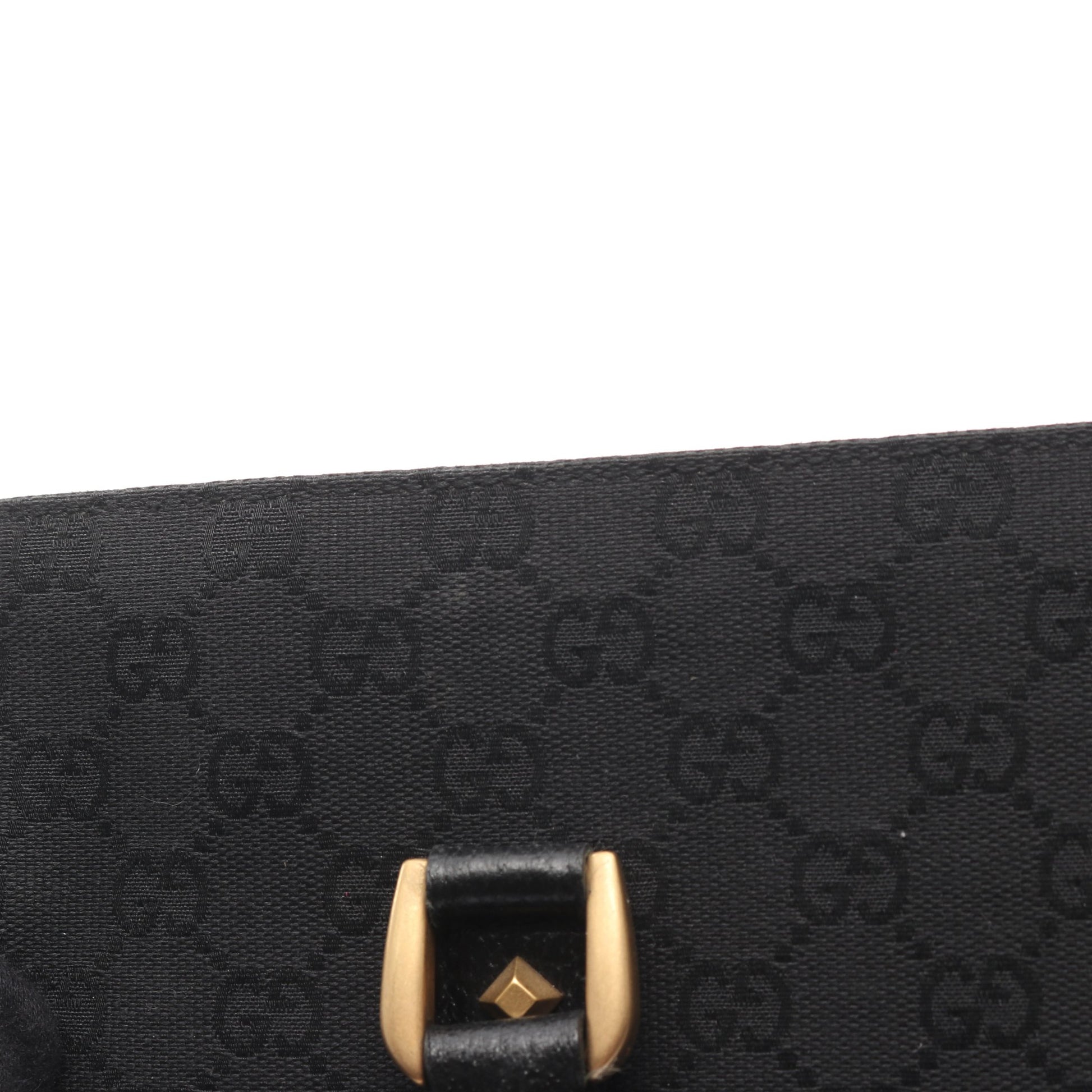 GGキャンバス ハンドバッグ キャンバス レザー ブラック グッチ バッグ GUCCI
