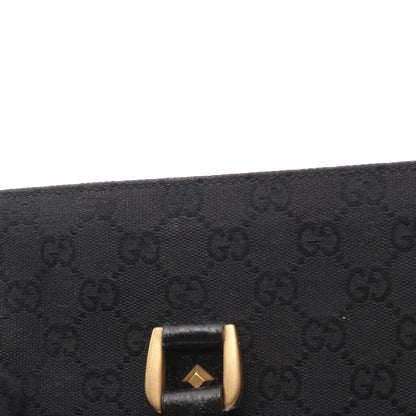 GGキャンバス ハンドバッグ キャンバス レザー ブラック グッチ バッグ GUCCI
