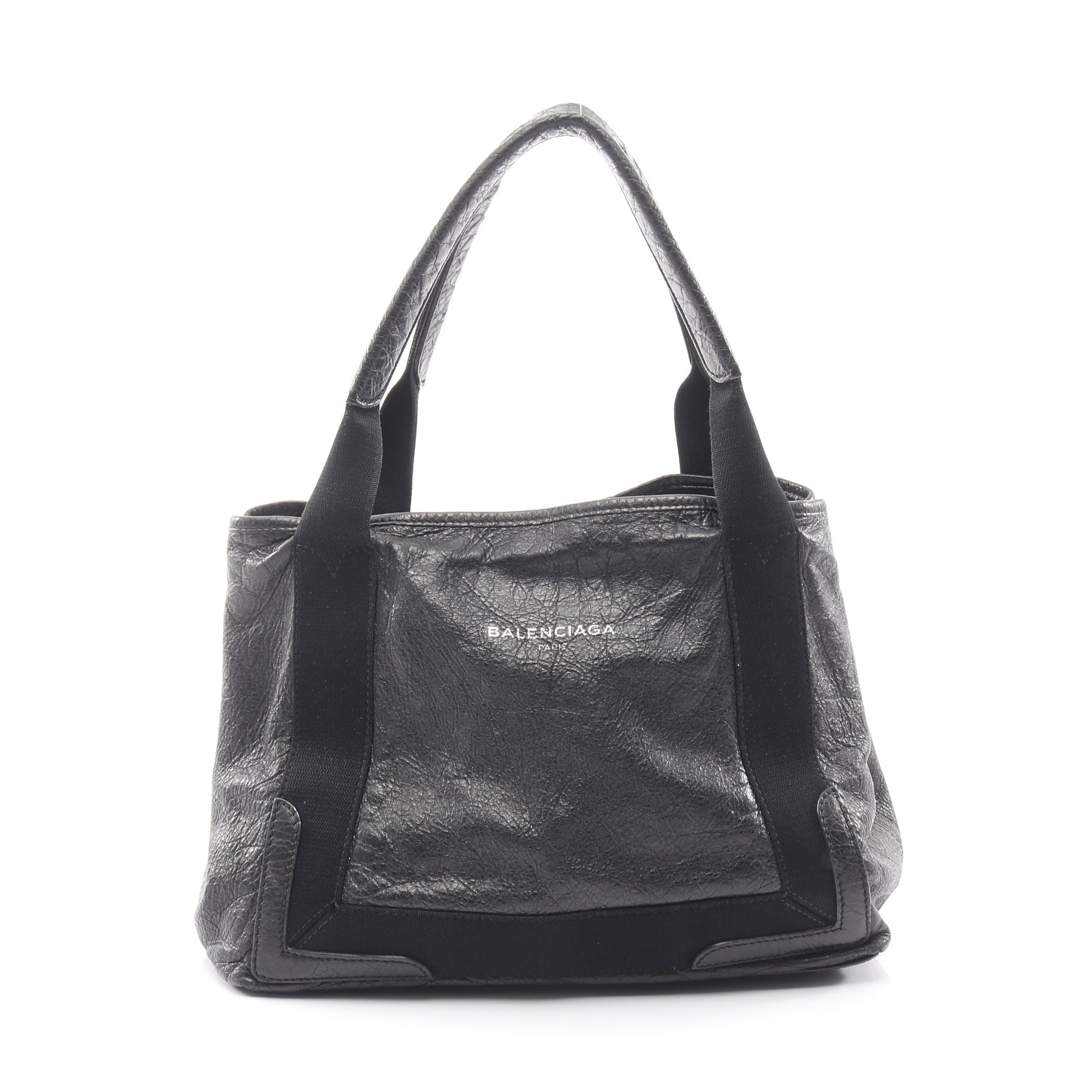 NAVY CABAS S ネイビーカバ ハンドバッグ トートバッグ レザー ブラック バレンシアガ バッグ BALENCIAGA