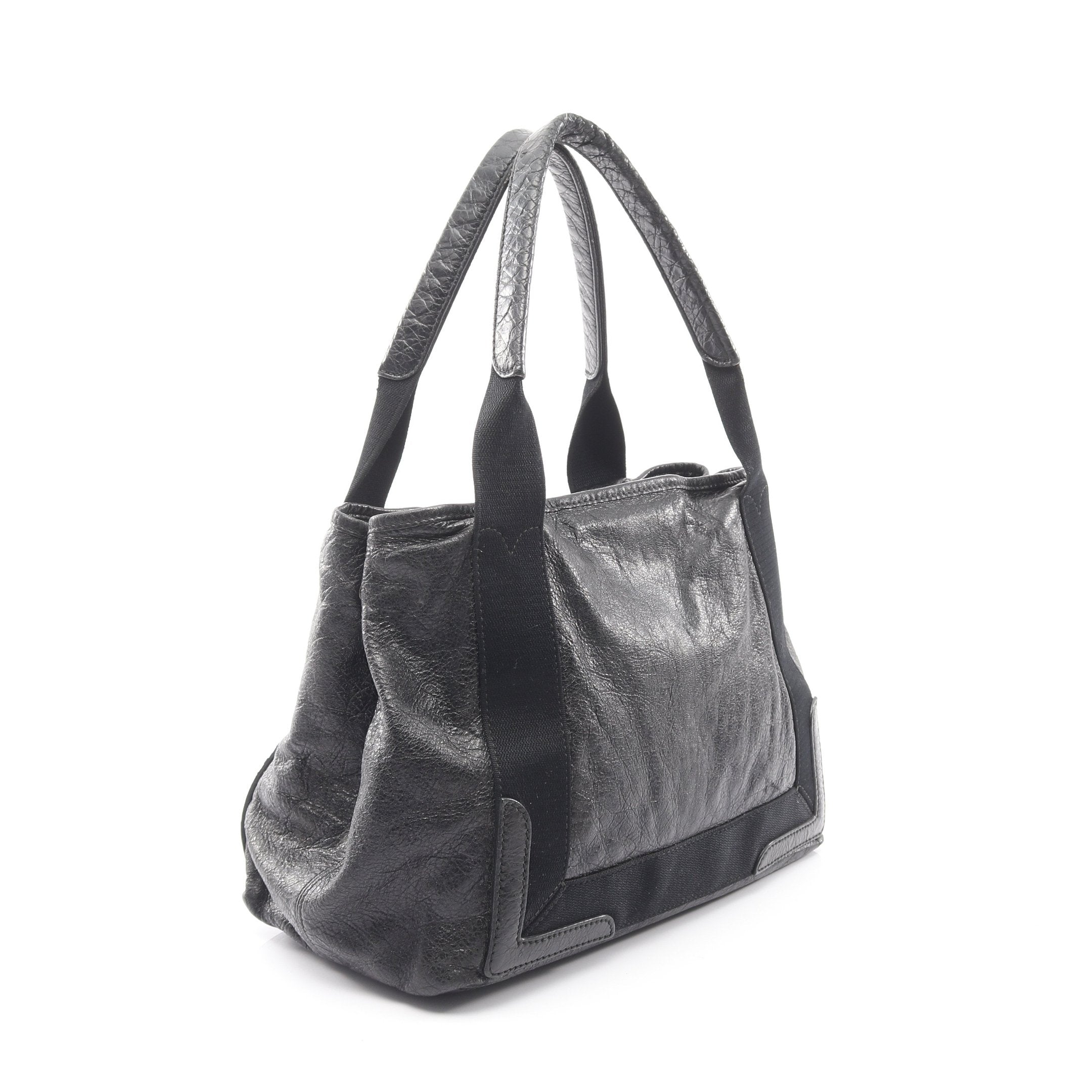 極美品バレンシアガ BALENCIAGA カバス レザー トートバッグ ネイビー