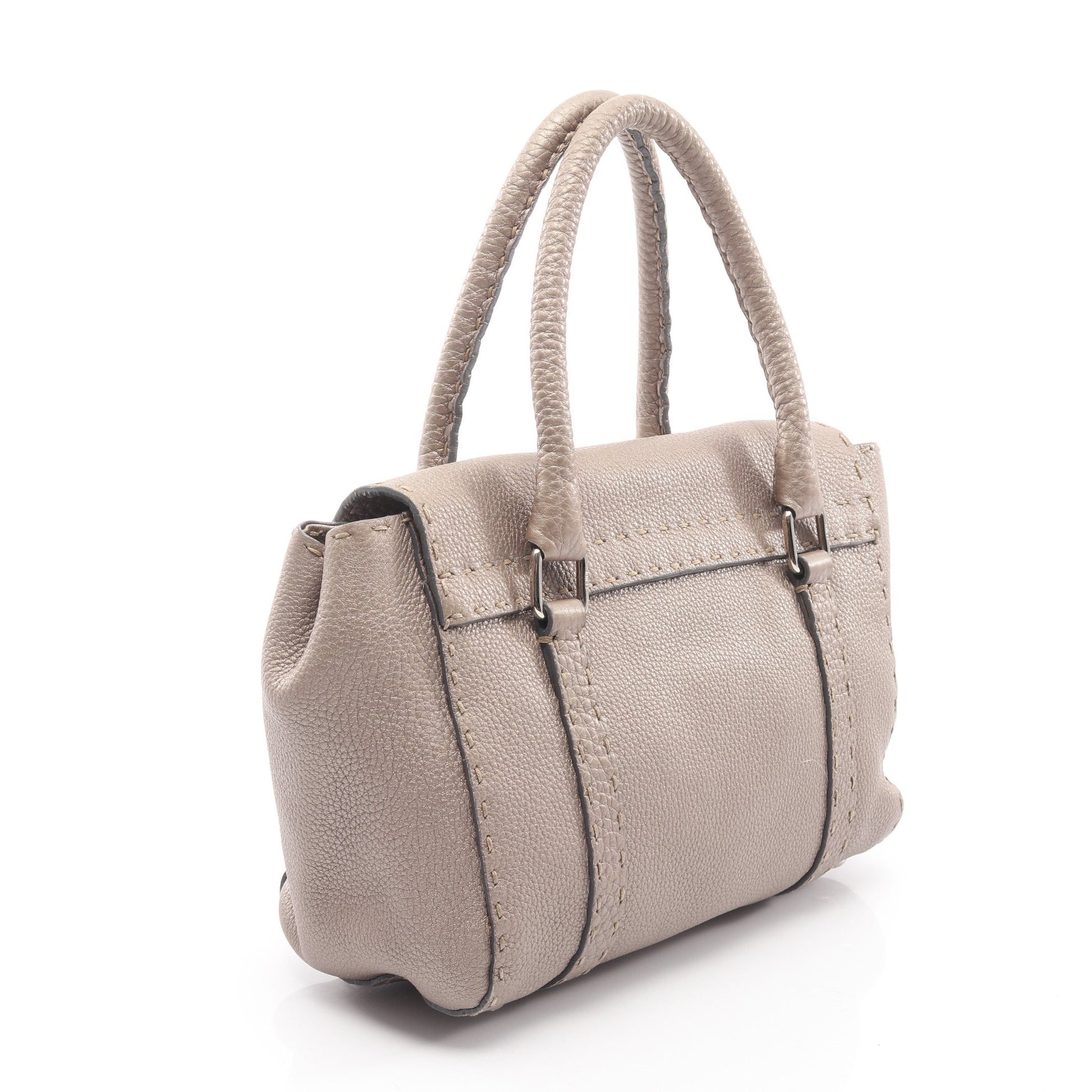 セレリア ミニリンダ ハンドバッグ レザー グレーベージュ メタリック フェンディ バッグ FENDI