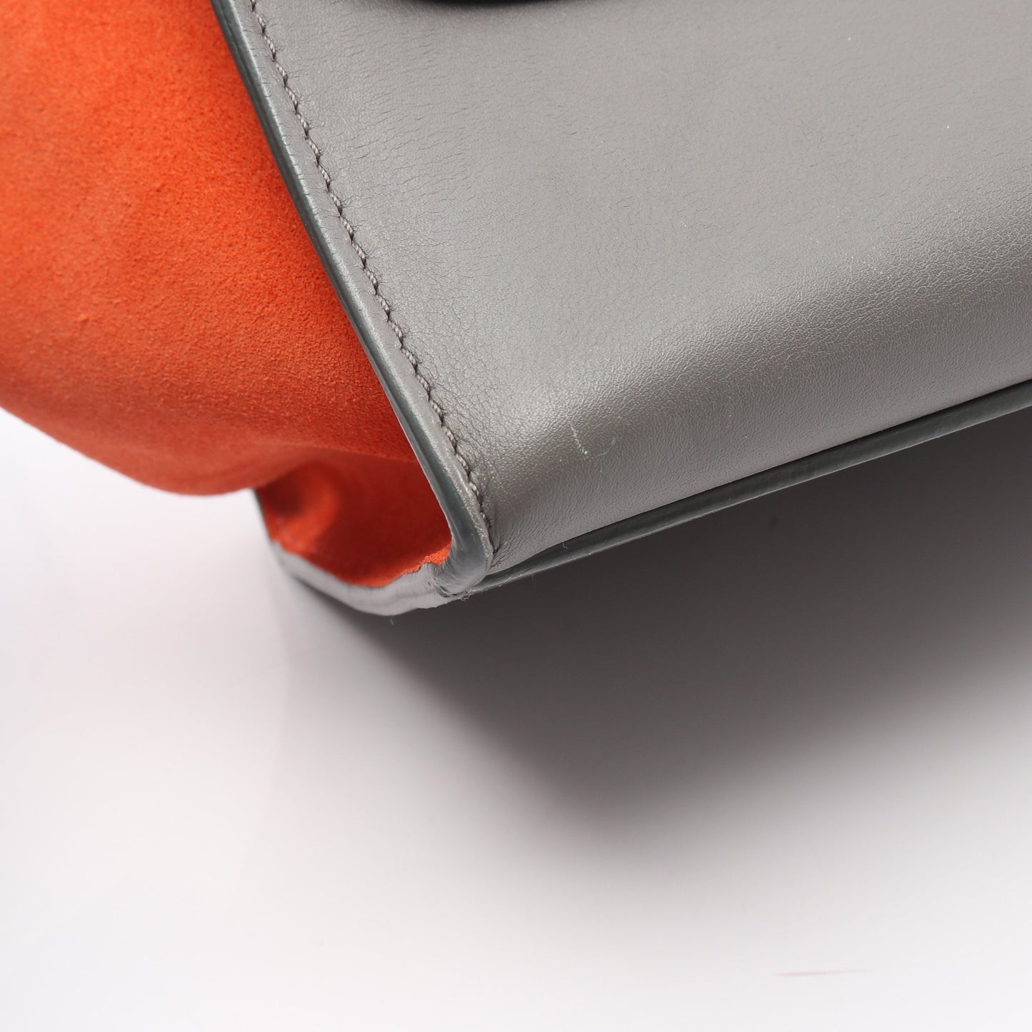 トラペーズ ミディアム ハンドバッグ レザー スエード ブラック オレンジブラウン グレー 2WAY セリーヌ バッグ CELINE