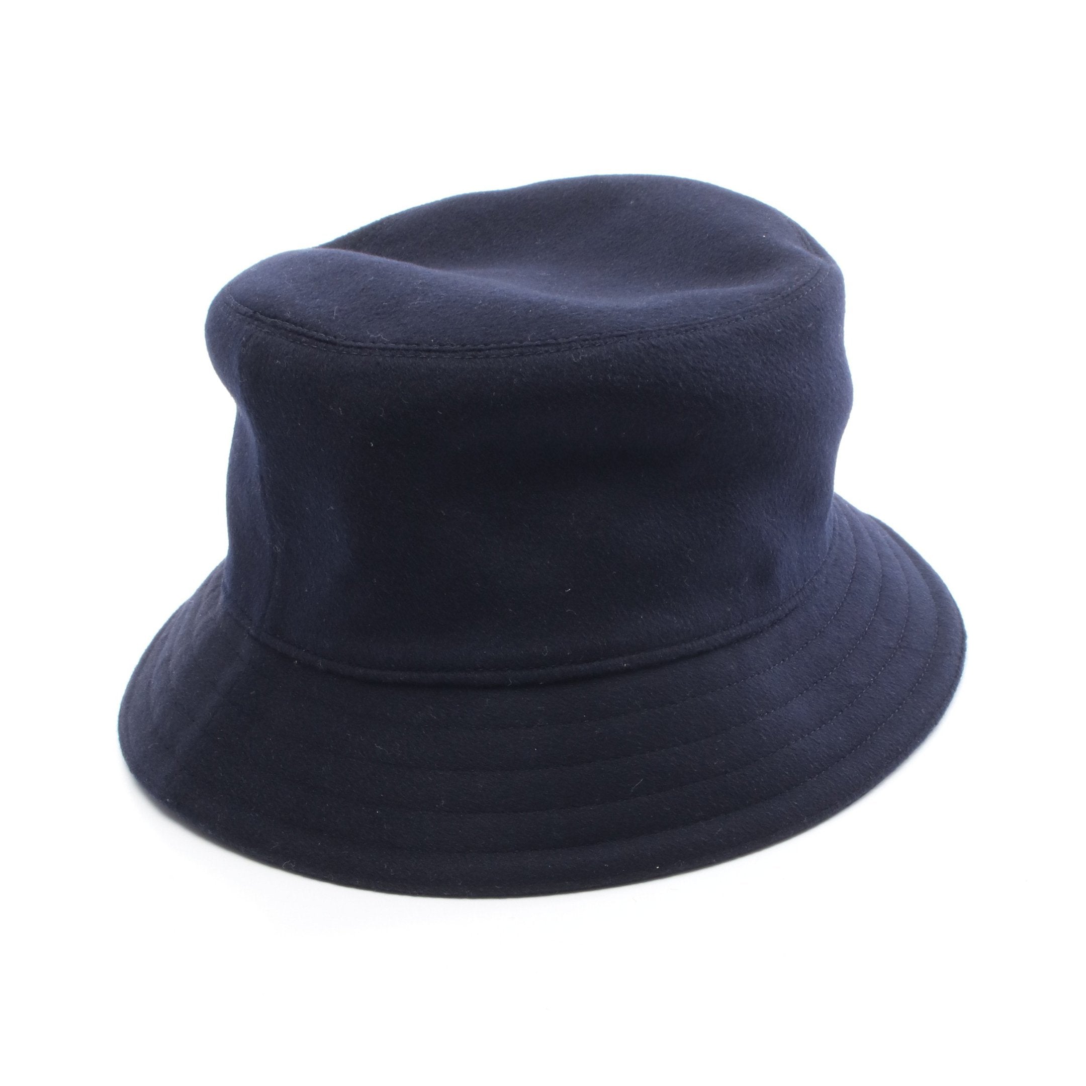 HERMES ネイビー バケットハット 59 HERMES バケットハット ネイビー 59