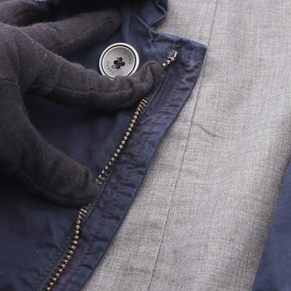 コート コットン ネイビー ヘルノ アウター HERNO