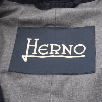 コート コットン ネイビー ヘルノ アウター HERNO