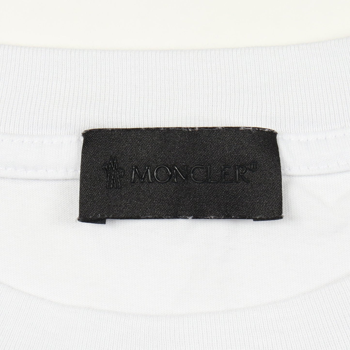 半袖Tシャツ クルーネック ロゴ コットン ホワイト モンクレール トップス MONCLER