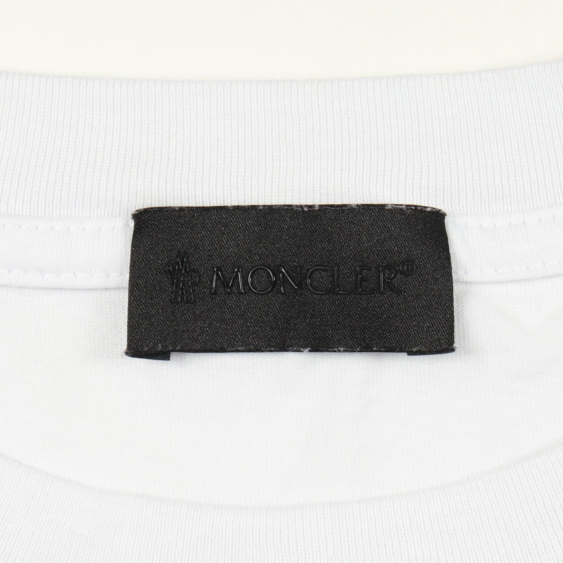 半袖Tシャツ クルーネック ロゴ コットン ホワイト モンクレール トップス MONCLER