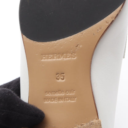 パリ ローファー レザー ホワイト エルメス シューズ HERMES