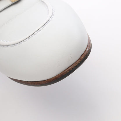 パリ ローファー レザー ホワイト エルメス シューズ HERMES