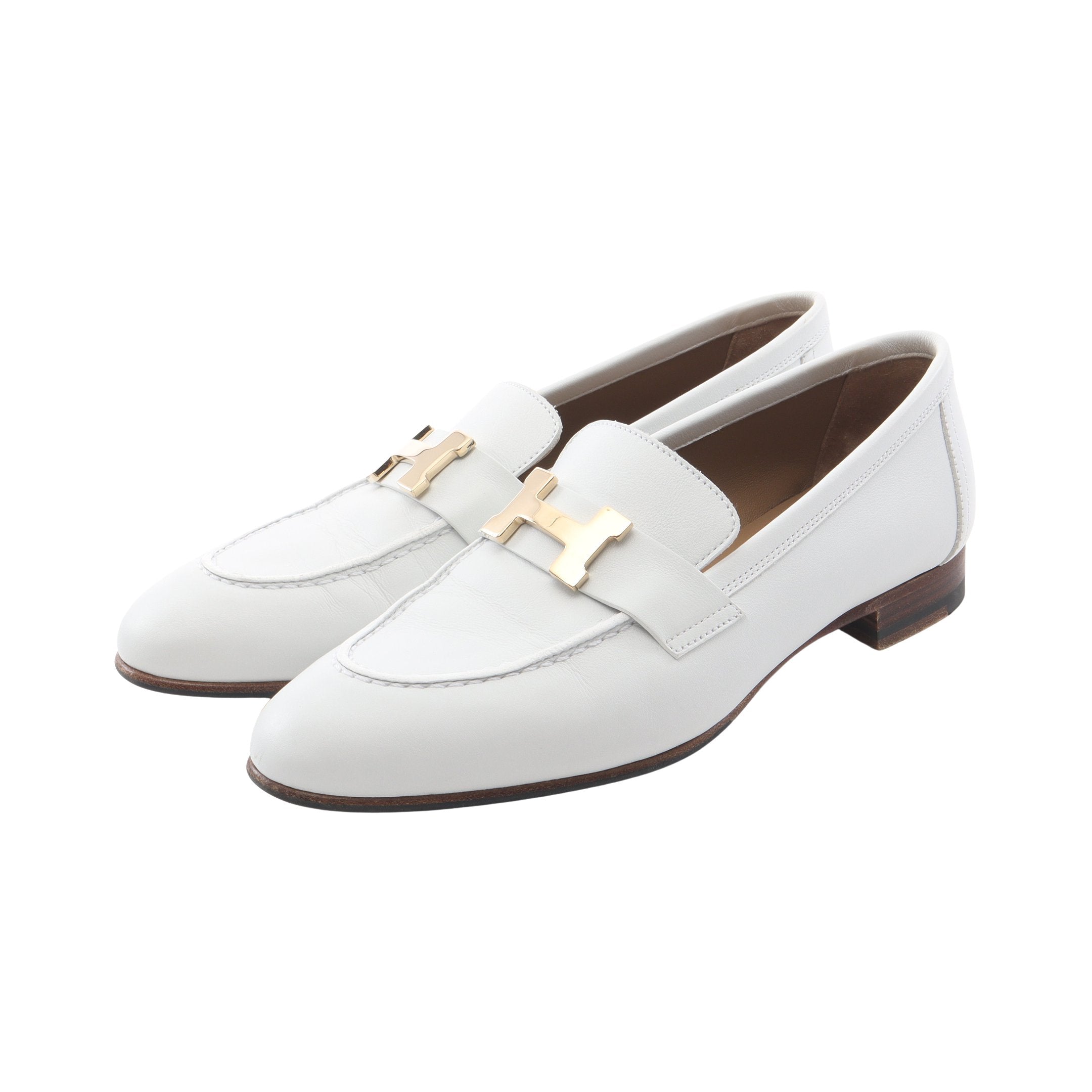 HERMES / エルメス | ケリー レザー ローファー | 37 | ホワイト | レディース HERMES（エルメス） 【新品未使用】エルメス モカシンデスタン ケリー