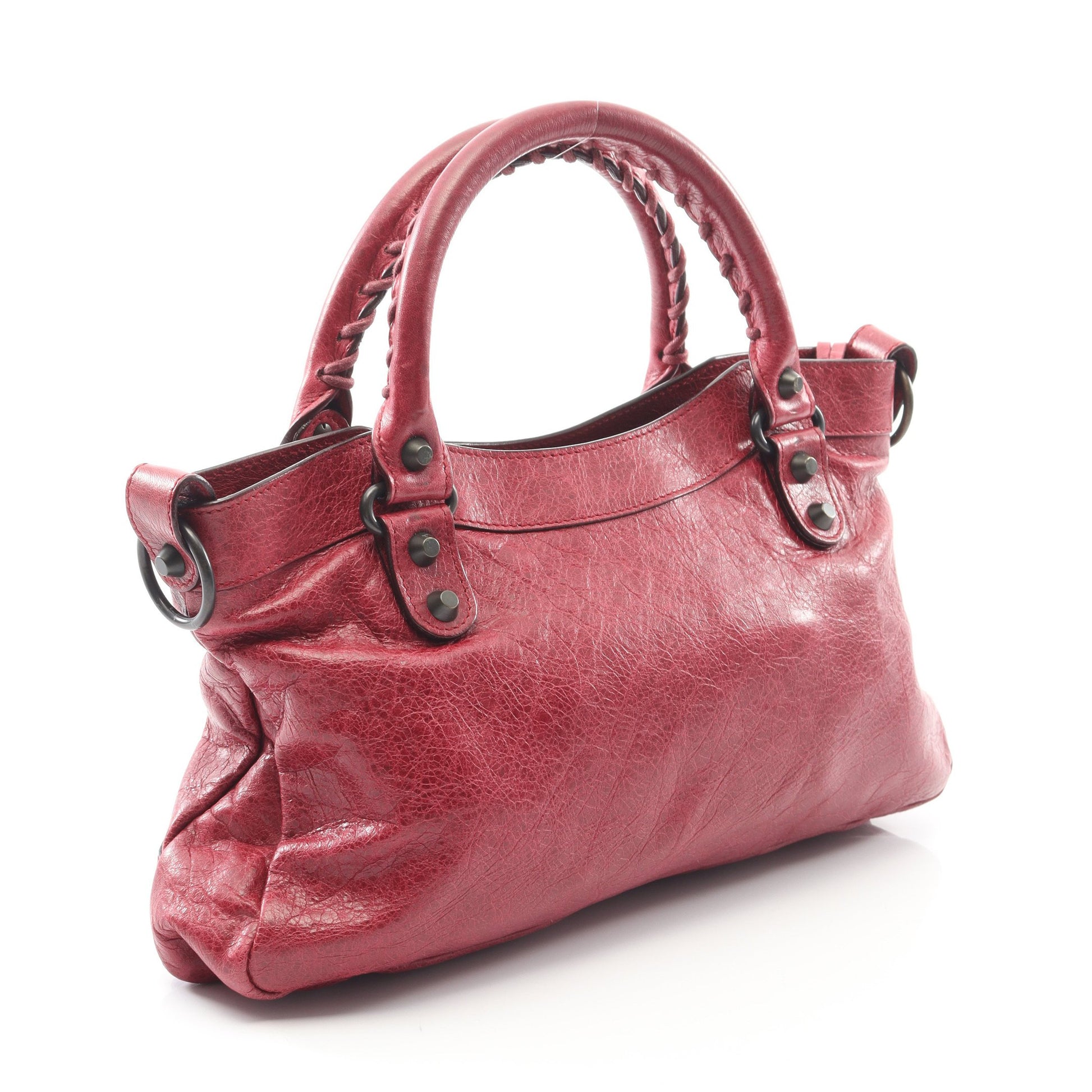 ザ ファースト ハンドバッグ レザー レッド 2WAY バレンシアガ バッグ BALENCIAGA