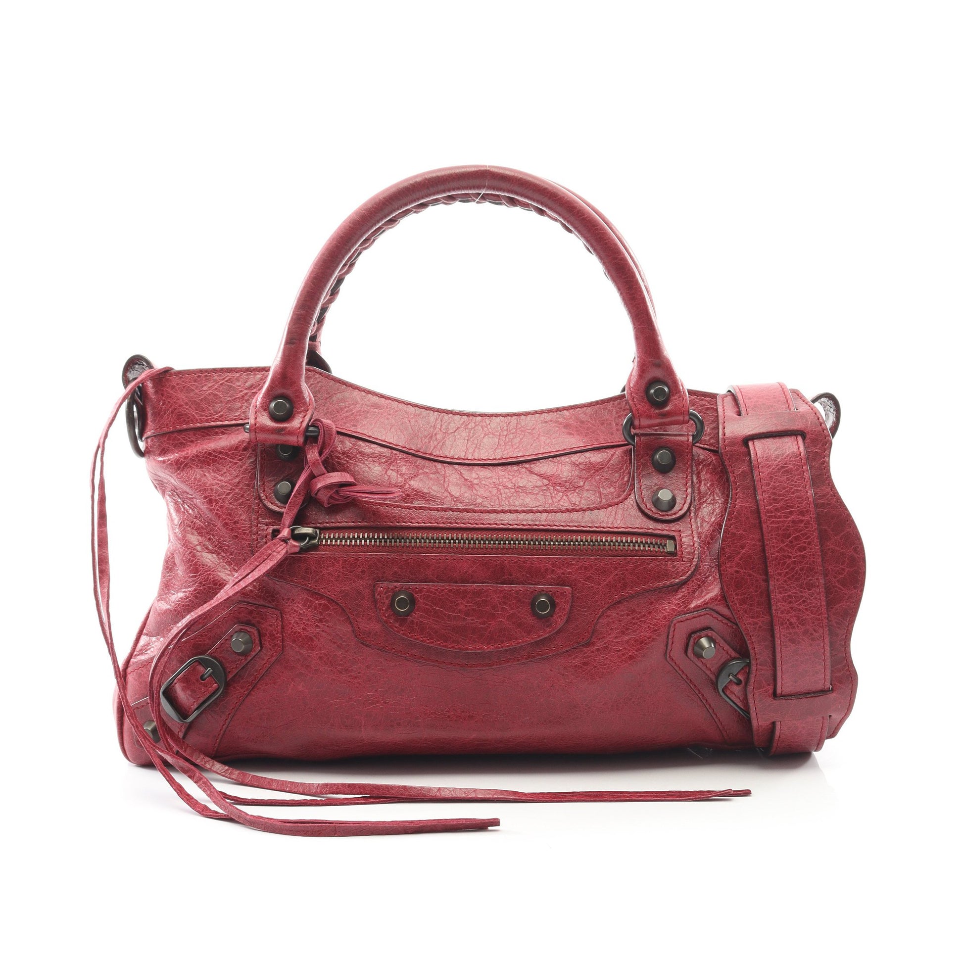 ザ ファースト ハンドバッグ レザー レッド 2WAY バレンシアガ バッグ BALENCIAGA