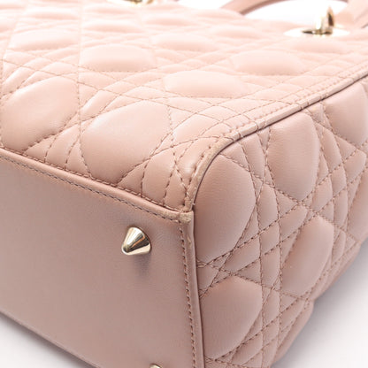 LADY DIOR レディディオール カナージュ ハンドバッグ レザー ピンクベージュ 2WAY クリスチャンディオール バッグ Christian Dior