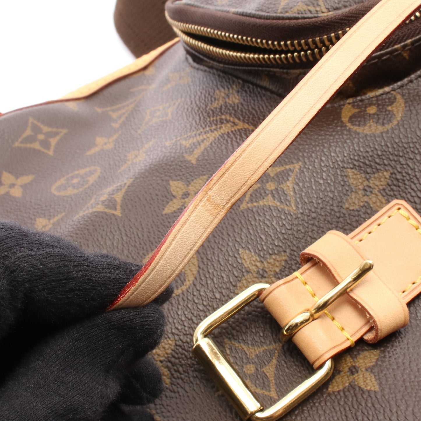 サックアド ボスフォール モノグラム バックパック リュックサック PVC レザー ブラウン ルイヴィトン バッグ LOUIS VUITTON