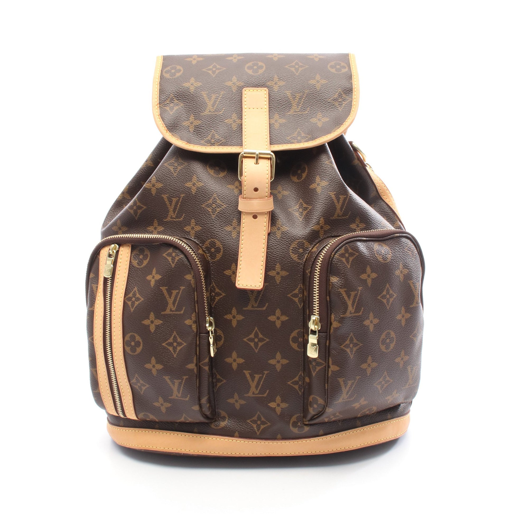 サックアド ボスフォール モノグラム バックパック リュックサック PVC レザー ブラウン ルイヴィトン バッグ LOUIS VUITTON