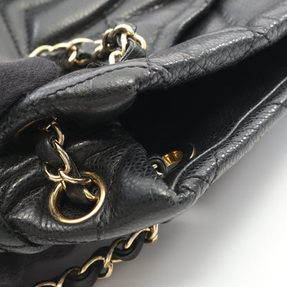 マトラッセ チェーンショルダーバッグ チェーントートバッグ キャビアスキン ブラック ゴールド金具 シャネル バッグ CHANEL