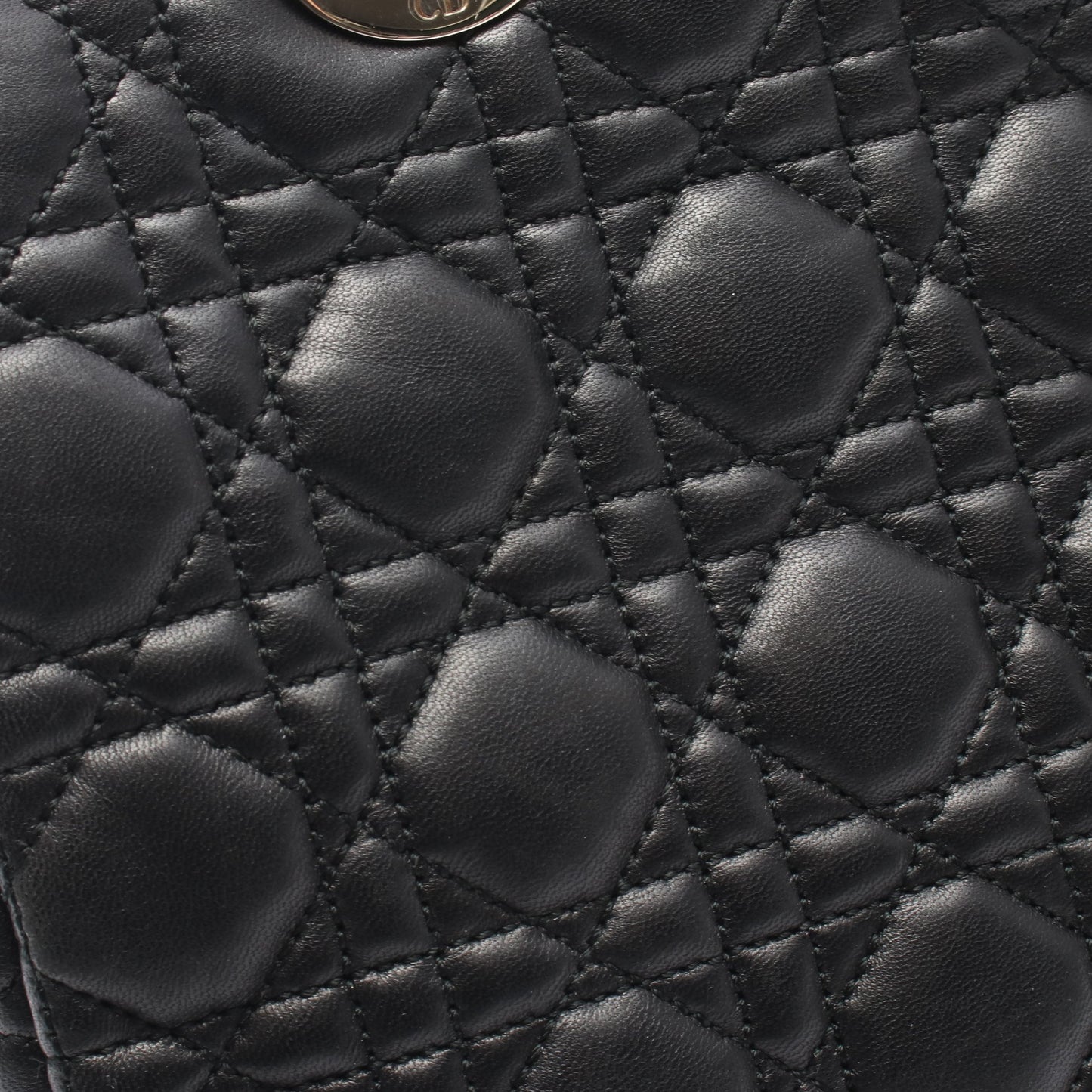 LADY DIOR レディディオール カナージュ チェーンショルダーバッグ チェーントートバッグ レザー ブラック クリスチャンディオール バッグ Christian Dior