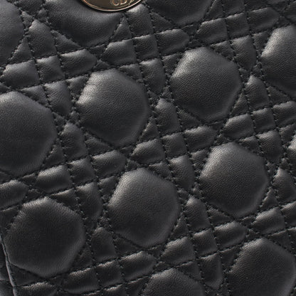 LADY DIOR レディディオール カナージュ チェーンショルダーバッグ チェーントートバッグ レザー ブラック クリスチャンディオール バッグ Christian Dior