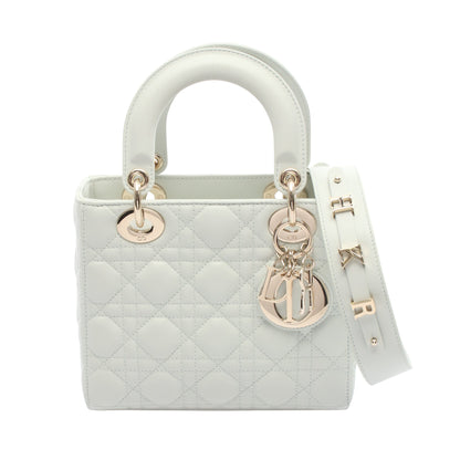LADY DIOR MY ABCDIOR レディディオール スモール カナージュ ハンドバッグ レザー ライトグリーン 2WAY クリスチャンディオール バッグ Christian Dior