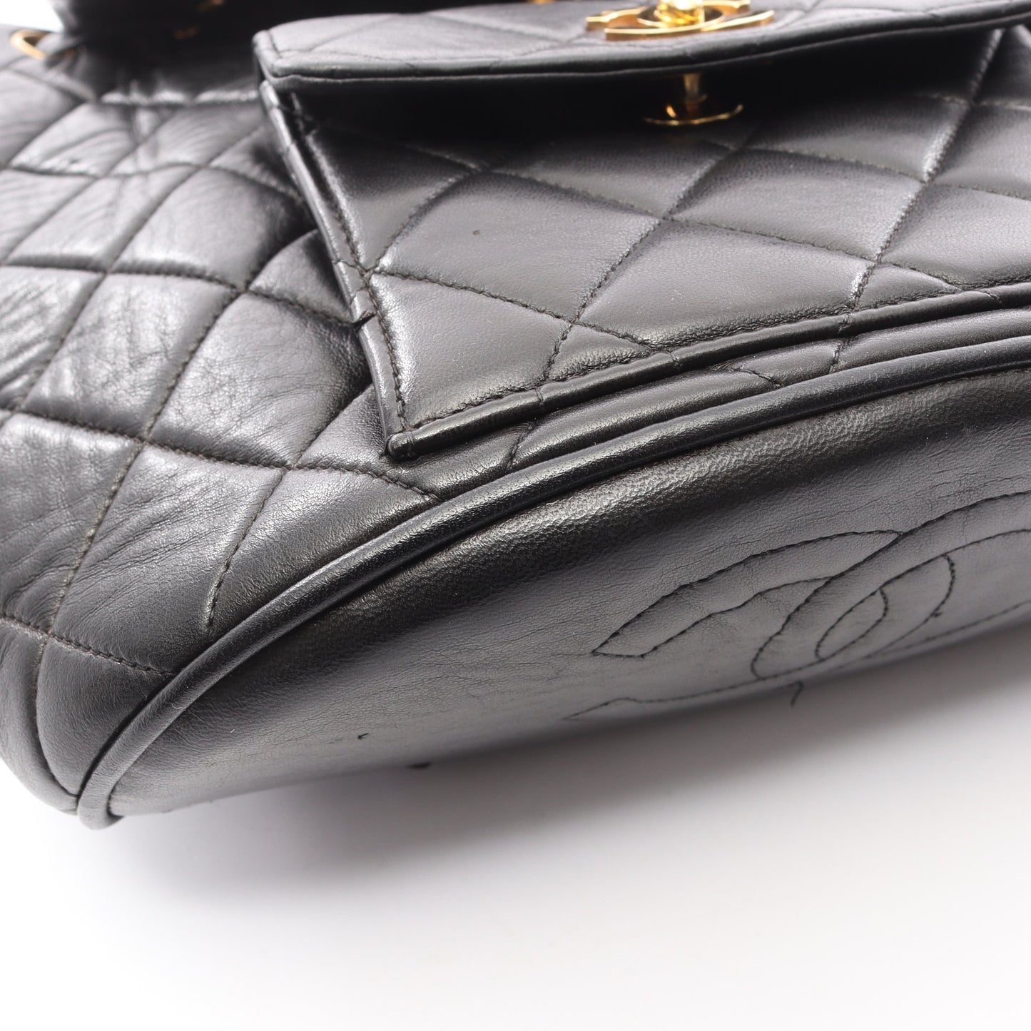マトラッセ バックパック リュックサック ラムスキン ブラック ゴールド金具 シャネル バッグ CHANEL