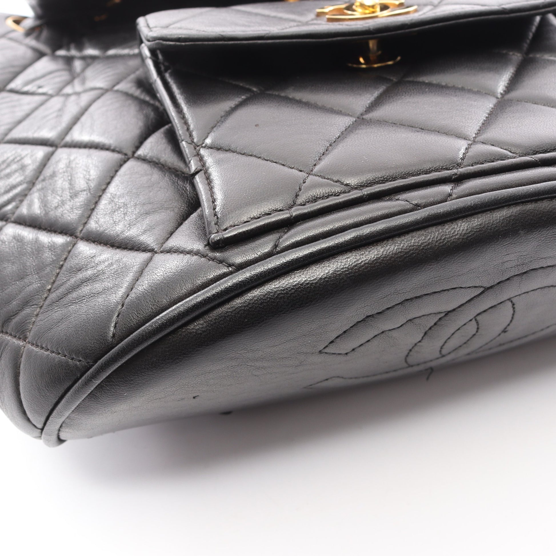 マトラッセ バックパック リュックサック ラムスキン ブラック ゴールド金具 シャネル バッグ CHANEL
