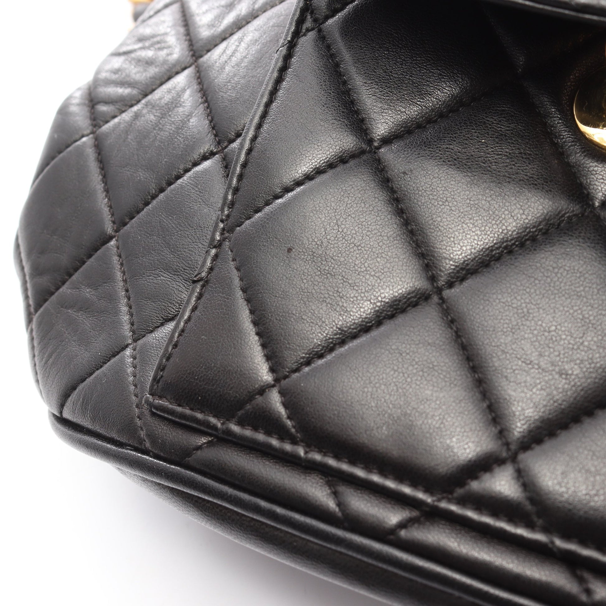 マトラッセ バックパック リュックサック ラムスキン ブラック ゴールド金具 シャネル バッグ CHANEL
