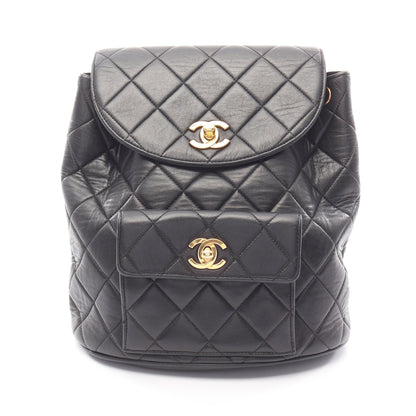 マトラッセ バックパック リュックサック ラムスキン ブラック ゴールド金具 シャネル バッグ CHANEL