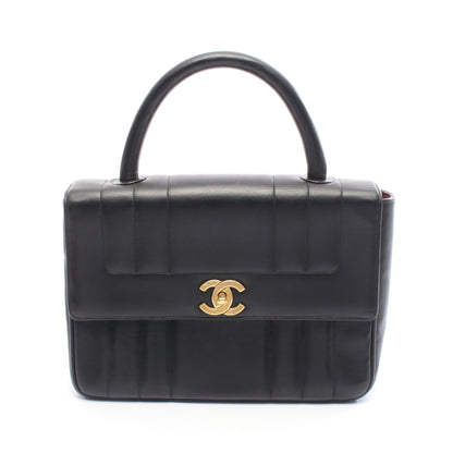 マドモアゼル ハンドバッグ ラムスキン ブラック ゴールド金具 シャネル バッグ CHANEL