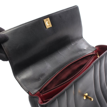 マドモアゼル ハンドバッグ ラムスキン ブラック ゴールド金具 シャネル バッグ CHANEL