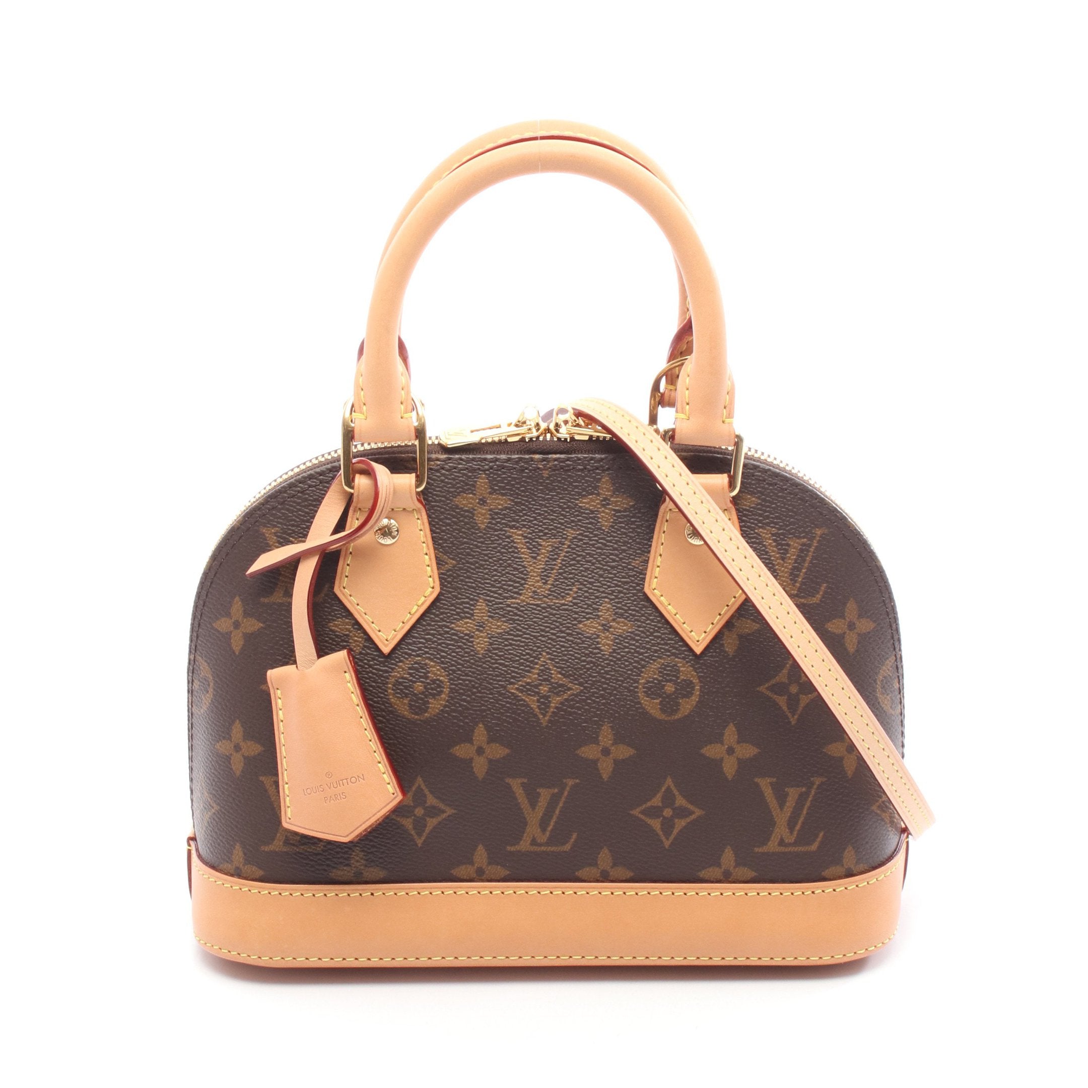 アルマBB モノグラム ハンドバッグ PVC レザー ブラウン 2WAY ルイ