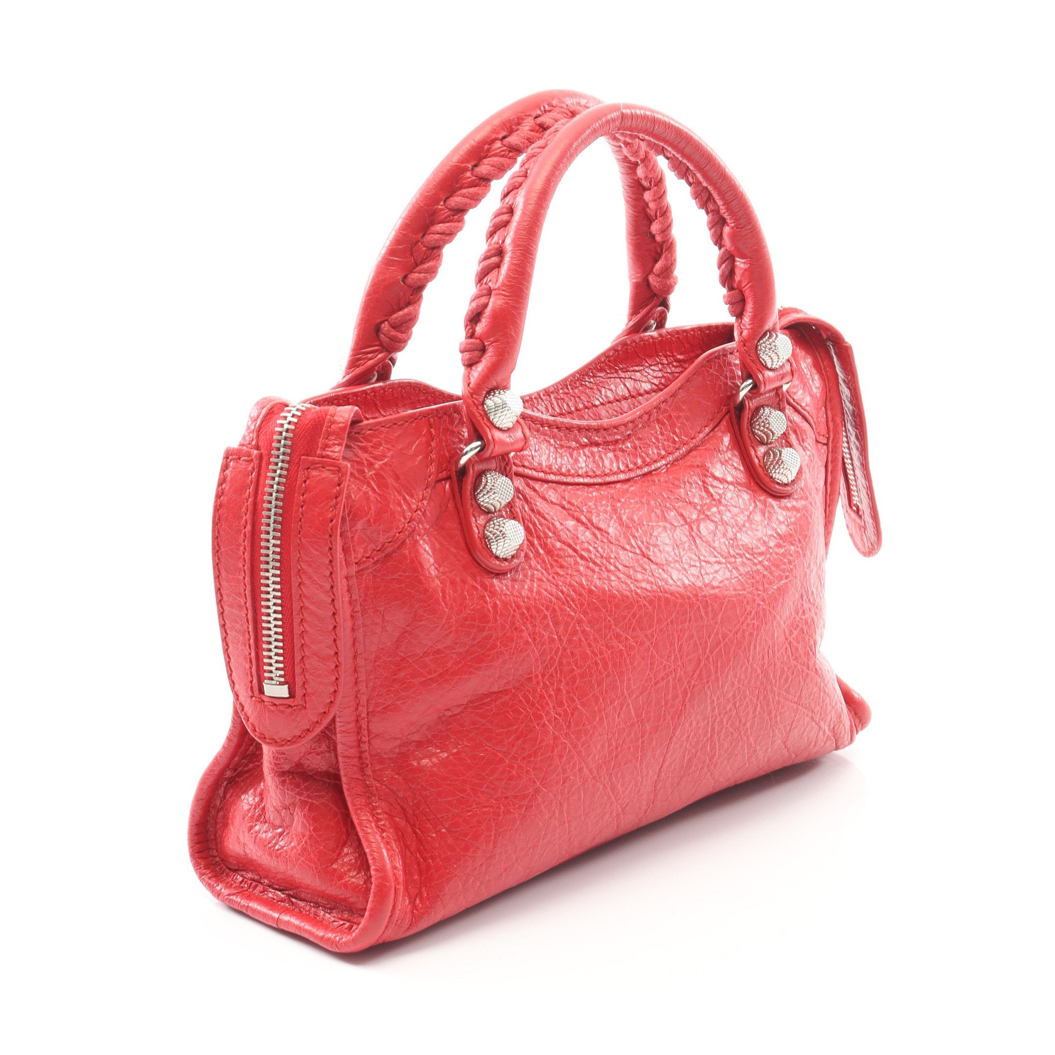 ミニ シティ ハンドバッグ レザー レッド 2WAY バレンシアガ – RECLO