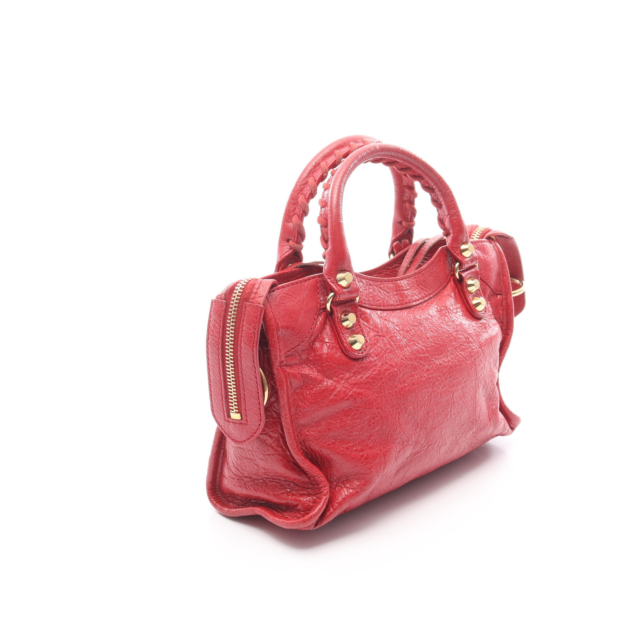 クラシック ミニシティ ハンドバッグ レザー レッド 2WAY バレンシアガ