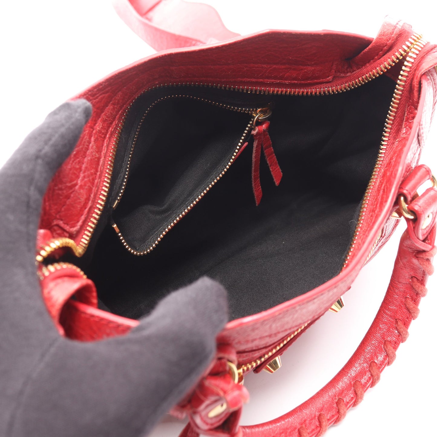 クラシック ミニシティ ハンドバッグ レザー レッド 2WAY バレンシアガ バッグ BALENCIAGA